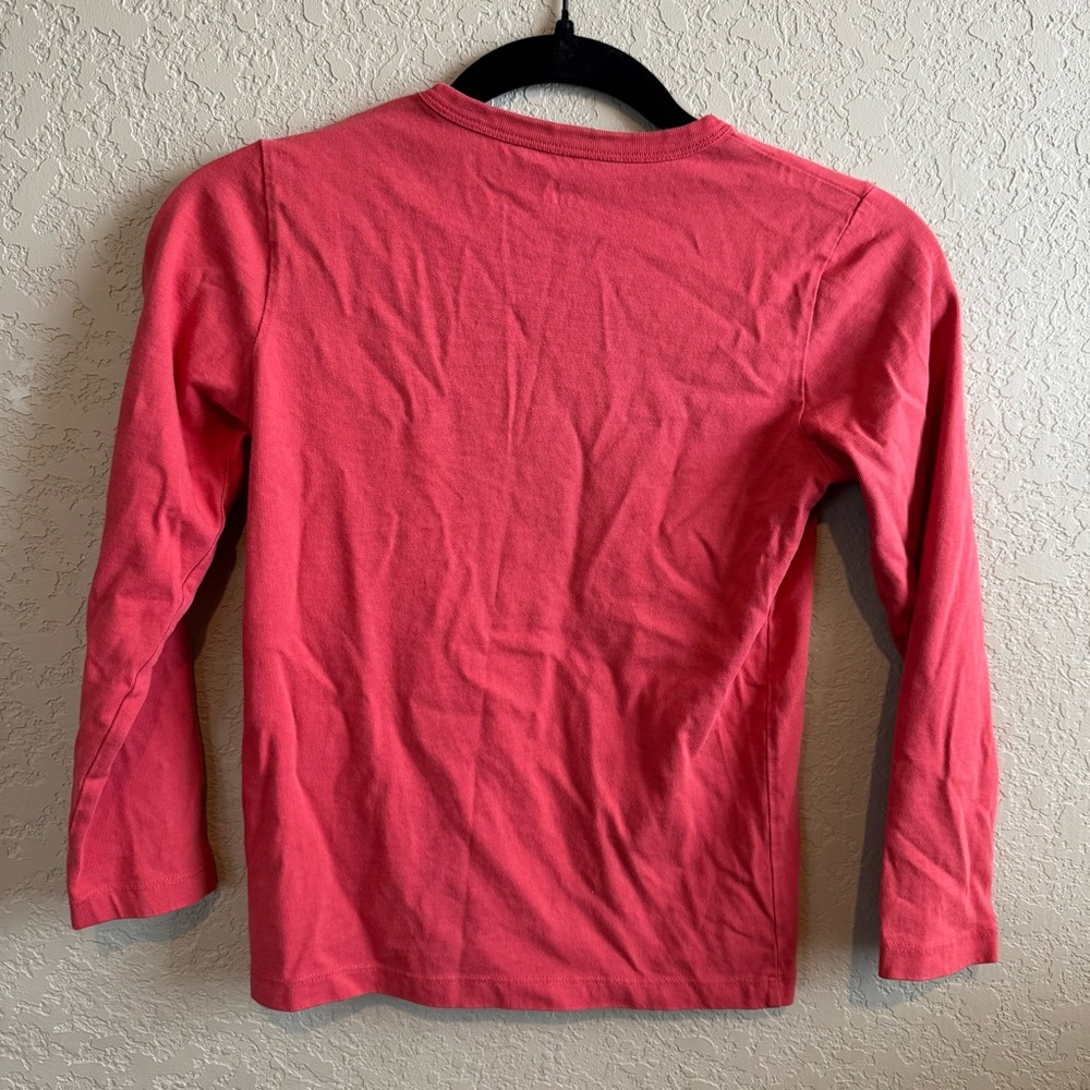 Mini Boden Kids Pink T-Rex Dinosaur Embroidered Long Sleeve Cotton Shirt 7-8Y - Picture 6 of 6